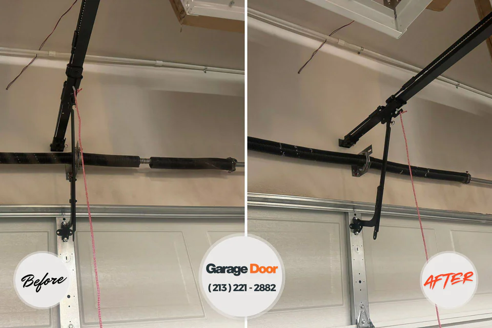 Before and after: garage door repair Williamsburg, KY